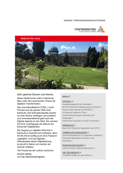 Lesen Sie den aktuellen Newsletter des Stadtmarketings
