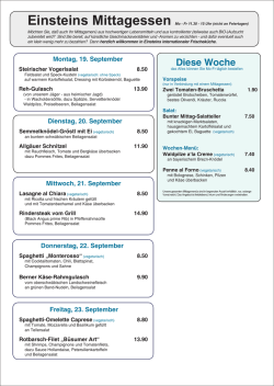 Diese Woche - Cafe Einstein