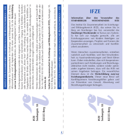 IFZE Seeburgstr. 18 82335 Berg IFZE Seeburgstr. 18 82335 Berg