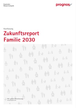 Zukunftsreport Familie 2030 - Bundesministerium für Familie