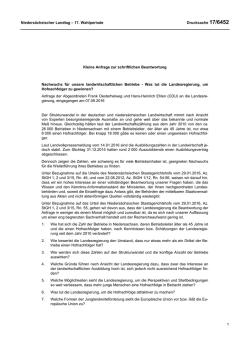 Drucksachen allgemein - Nieders&auml;chsischer Landtag