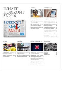INHALT HORIZONT 37/2016