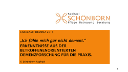 Ich f&uuml;hle mich garnicht dement.