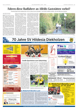 70 Jahre SV Hildesia Diekholzen - Hildesheimer Allgemeine Zeitung