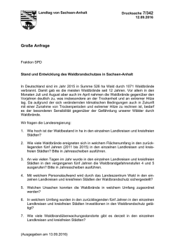 Gro&szlig;e Anfrage - Landtag Sachsen