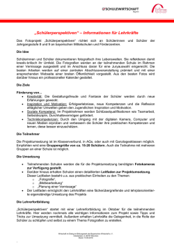 Infoblatt f&uuml;r Lehrkr&auml;fte