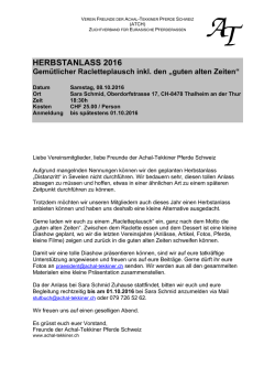herbstanlass 2016 - Achal