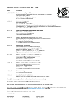 Jugendtermine 2. Halbjahr 201