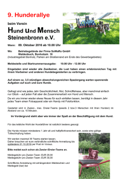 Meldeschein - Hund und Mensch
