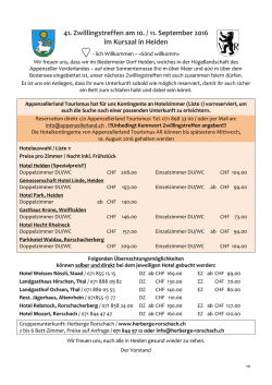 Hotelliste für Heiden - Schweizerischerzwillingsverein