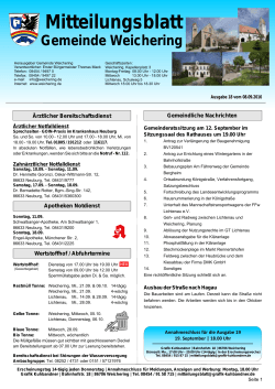 Mitteilungsblatt - Gemeinde Weichering
