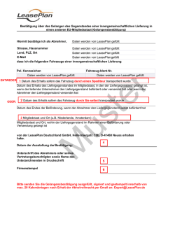 Muster Gelangensbestätigung