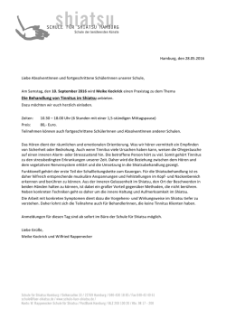 Informationen und Anmeldeformular