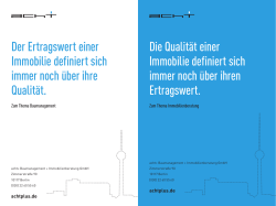 Imagebrosch&uuml;re - acht+ Baumanagement + Immobilienberatung