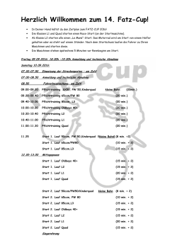 Zeitplan A Fatz Cup 2016