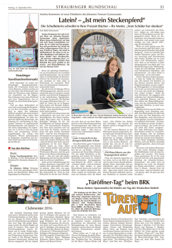 Interview aus dem Straubinger Tagblatt - Johannes