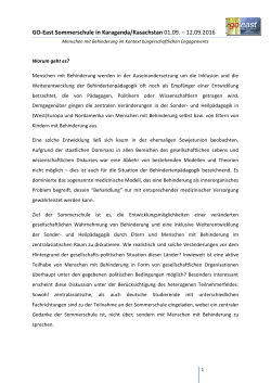 GO-East Sommerschule in Karaganda/Kasachstan 01.09. &ndash; 12.09