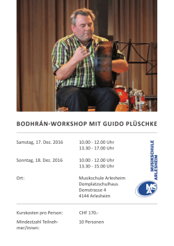 BODHRAN-WORKSHOP mit Guido Plüschke