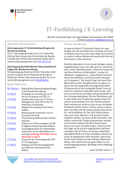 IT-Fortbildung / E-Learning - BAk&ouml;V