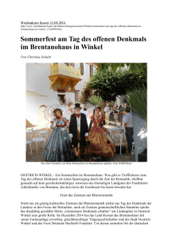 Wiesbadener Kurier12.09.2016 - Freundeskreis Brentano Haus