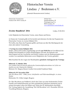 Rundbrief II/2016 - Historischer Verein Lindau