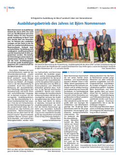Ausbildungsbetrieb des Jahres ist Björn Nommensen