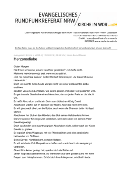 Herzensdiebe - Kirche im WDR