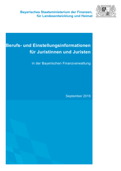 Broschüre "Berufs- und Einstellungsinformationen für Juristinnen