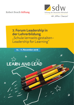 Learn and lead - Stiftung der Deutschen Wirtschaft