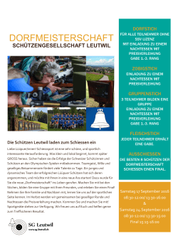 Flyer Downloaden  - Schützengesellschaft Leutwil