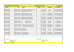 Dienstplan 2. Halbjahr 2016