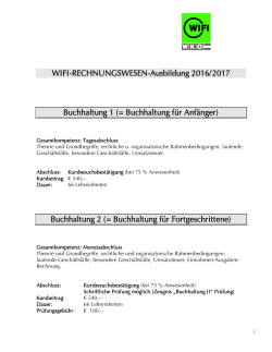 Zahlen_Daten_Fakten zur RW Ausbildung am WIFI Kärnten 2016