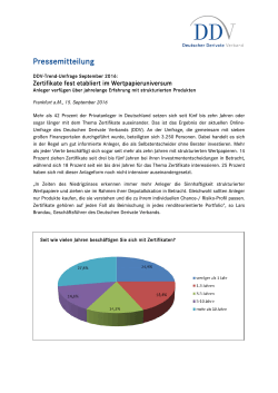 Pressemitteilung - Deutscher Derivate Verband