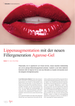 Lippenaugmentation mit der neuen Fillergeneration
