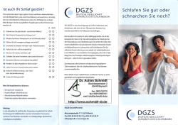 Flyer DGZS - Zahnarzt Dr. Achim Schmidt