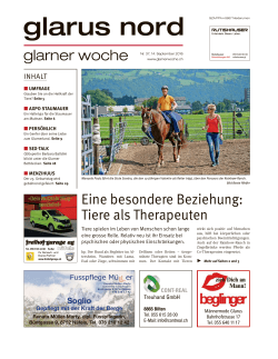 Glarner Woche, Glarus Nord, 14.9.2016