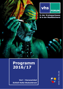 Programm 2016/17 - VHS Schloß Holte