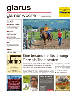 Glarner Woche, Glarus, 14.9.2016