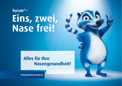 Brosch&uuml;re hysan &reg; Patienteninformationen