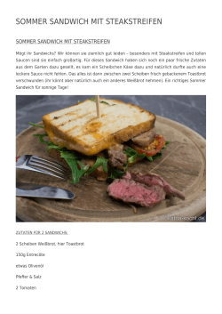 Sommer Sandwich mit Steakstreifen - Katha