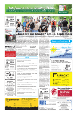 Autofreier (Erlebnis-) Sonntag 2016
