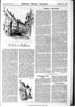 Saison Reise Verkehr - Neue Zürcher Zeitung