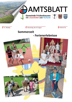 Amtsblatt KW 33 - Gemeinde Frickenhausen