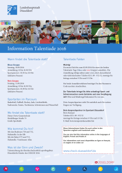 Information Talentiade 2016 - check
