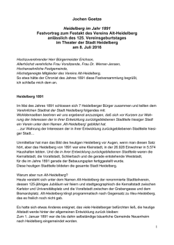 Jochen Goetze Heidelberg im Jahr 1891 - Verein Alt
