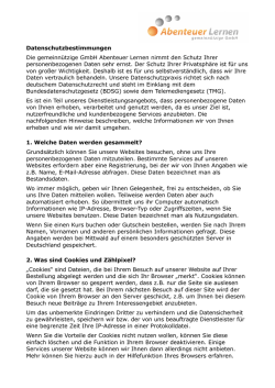 Datenschutz