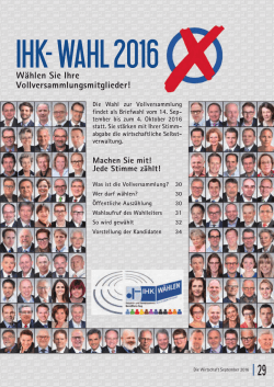 Wählen Sie Ihre Vollversammlungsmitglieder! - IHK Bonn/Rhein-Sieg