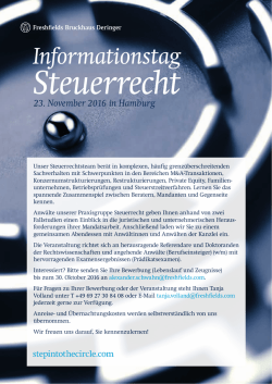 Informationstag Steuerrecht