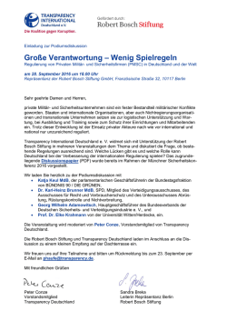 Gro&szlig;e Verantwortung &ndash; Wenig Spielregeln