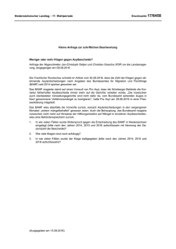 Drucksachen allgemein - Nieders&auml;chsischer Landtag